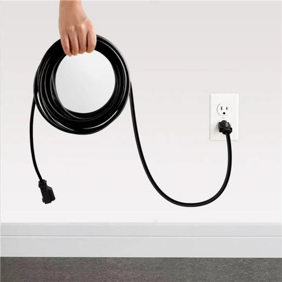 Outdoor Extension Cord 27-Foot 16AWG, 15 Amps, 125V, Maximum 1875W, Black - Picture 5 of 5